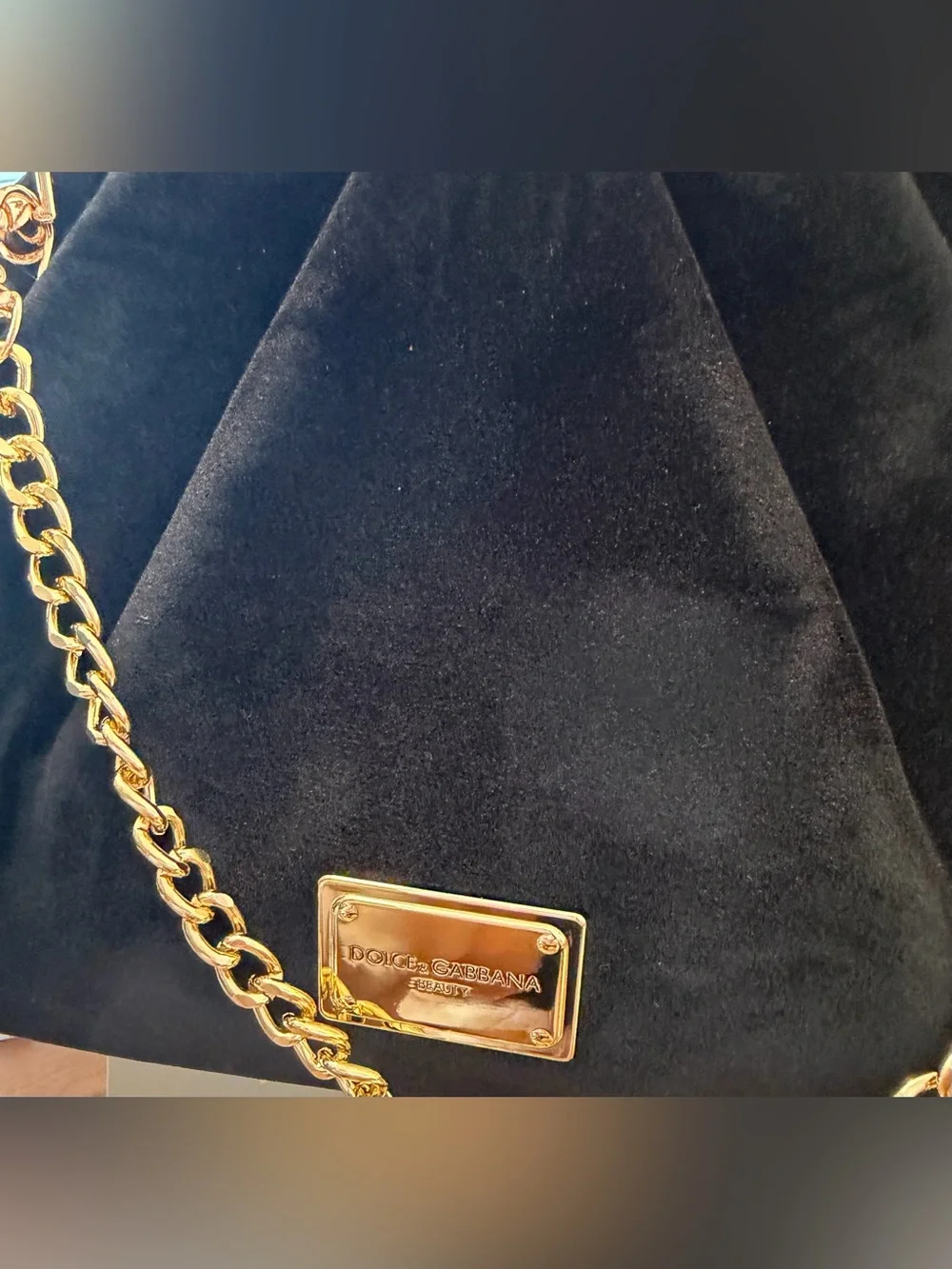 Dolce & Gabbana Black Velvet Beauty Bag GWP item new item Large Bag